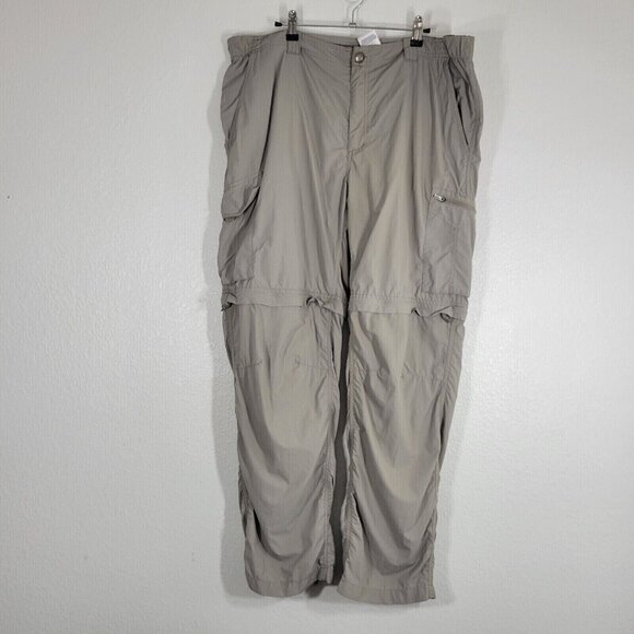 Columbia Omnishade Convertible Pants Men Size 40 x 32 Lightweight Tan Outdoor - Picture 1 of 9